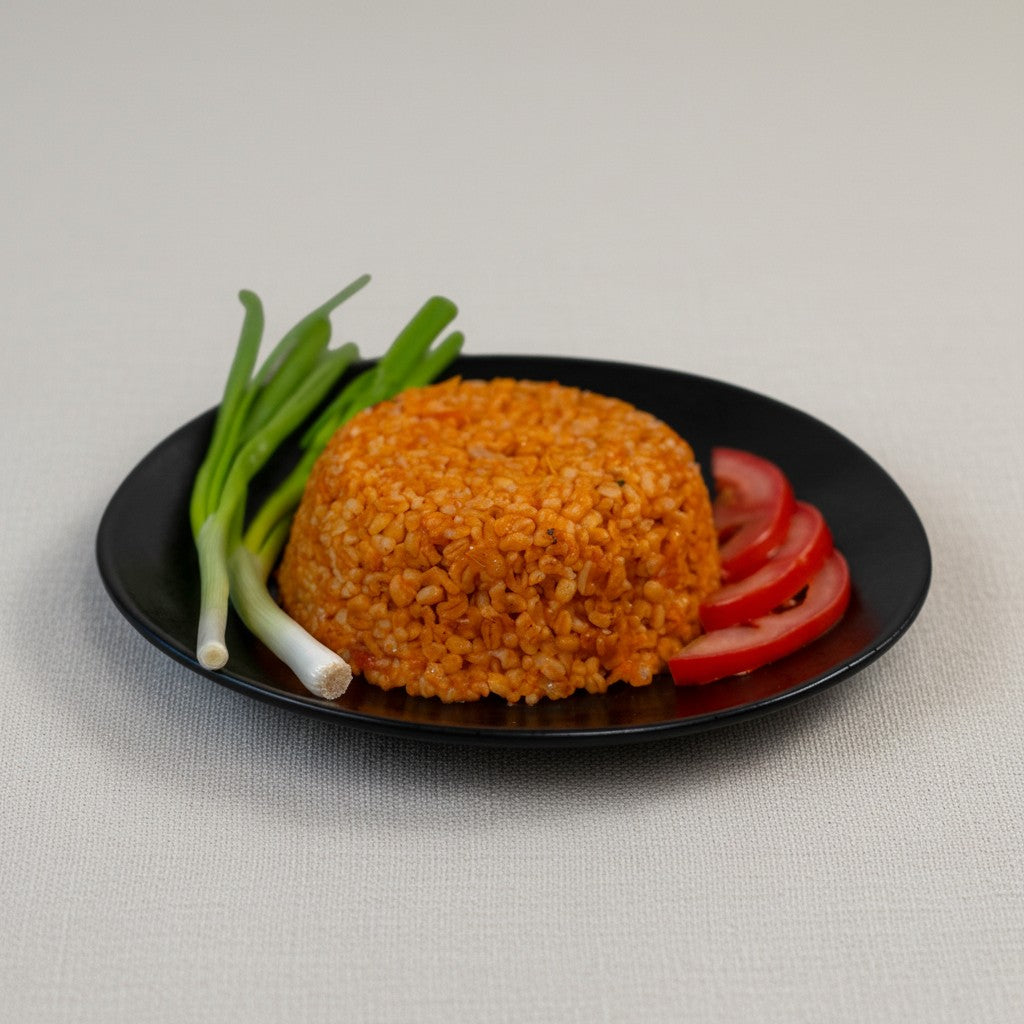 Burghol a banadoura (Bulgar & tomato pilaf)